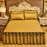 cotton lace bed skirt thickening plus cotton bed spread king size 23 pcs modern queen bedded set mattress solid color sheets