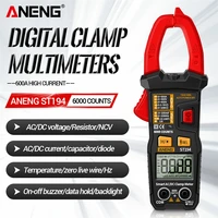 digital multimeter professional aneng st194 acdc current clamp ammeter volt ohm tester meter multimetro with lcd display