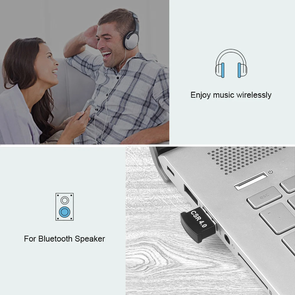 Kebidumei беспроводной USB Bluetooth 4 0 адаптер защитный Мини-ключ Музыкальный звук
