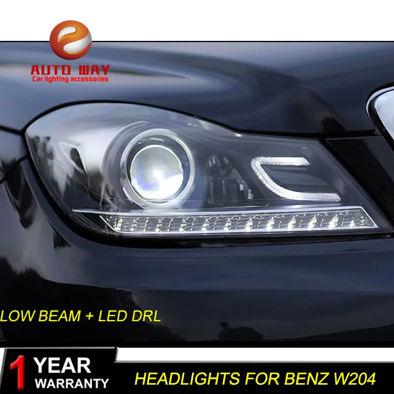 Чехол для стайлинга автомобиля Benz W204 g260 фары 2011-2013 C180 C200 C260 светодиодные DRL линзы