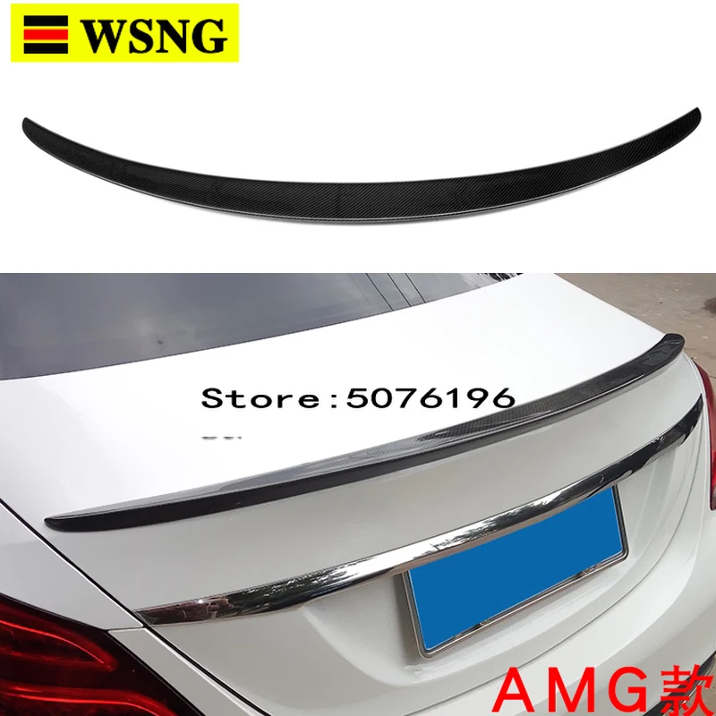 

W205 углеродное волокно багажник спойлер крыло губа подходит для Mercedes Benz C класса C260L C200L C180 седан 2015UP