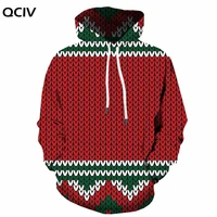 qciv christmas sweatshirts men painting hooded casual novelty hoody anime harajuku 3d printed long sleeve streetwear pullover