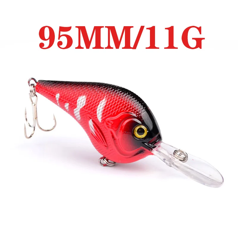 1 шт. набор рыболовных приманок с крючком 95 мм 11 г кренкбейт воблеры объемными