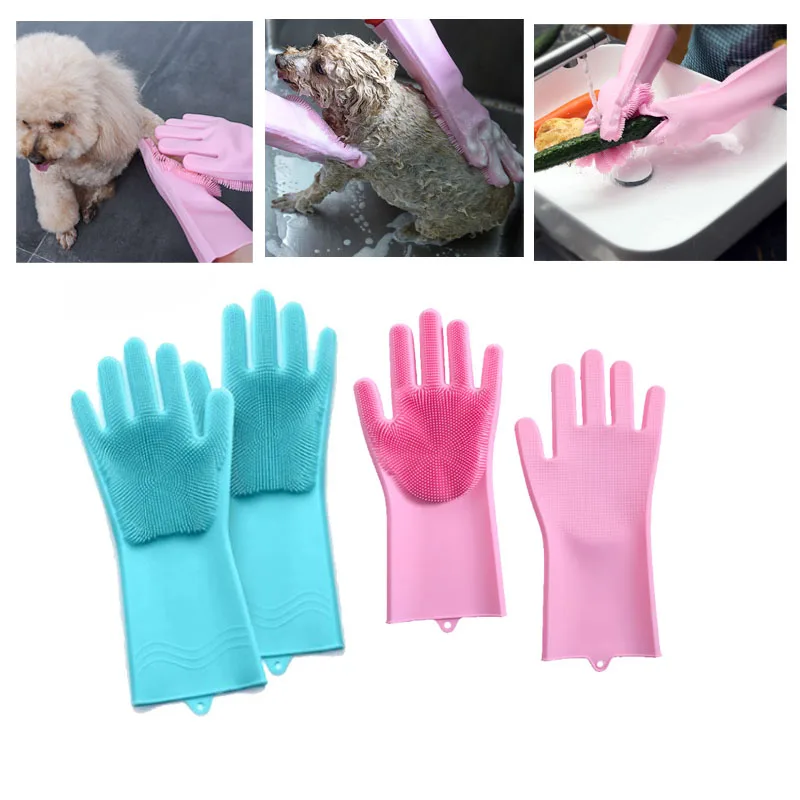 1 пара перчаток для ухода за домашними собаками мягкий силиконовый прибор