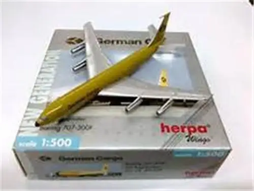 Herpa Wings Boeing 707-300f немецкий грузовой 1/500 литой самолет модель самолета |