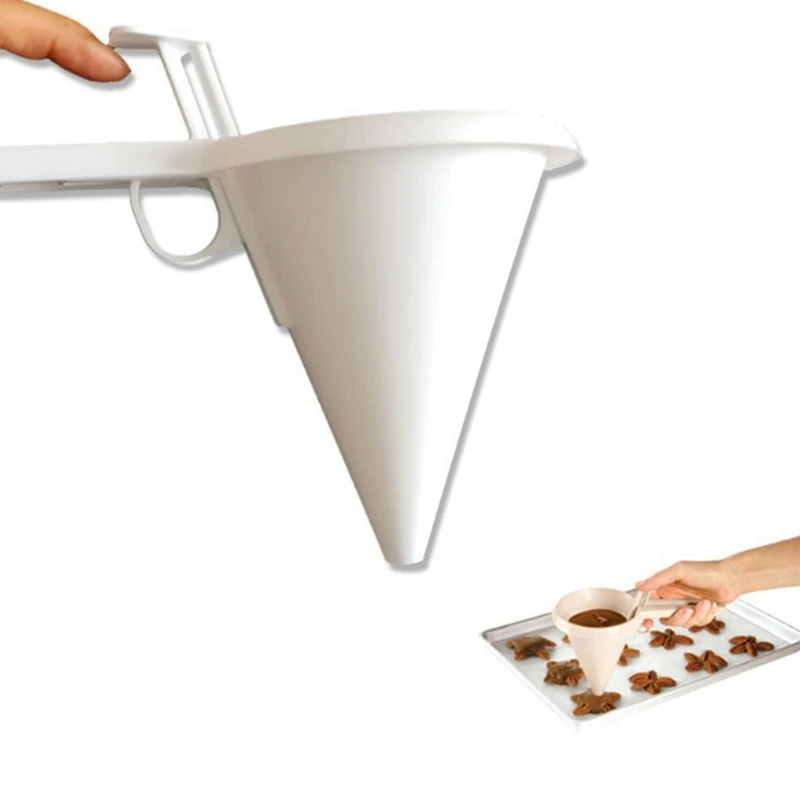 

Justdolife 1pcs Kitchen Adjustable Funnel Dough Dispenser Cream Pancakes Muffin Funnel Baking Tools Chocolate Pastry Mold