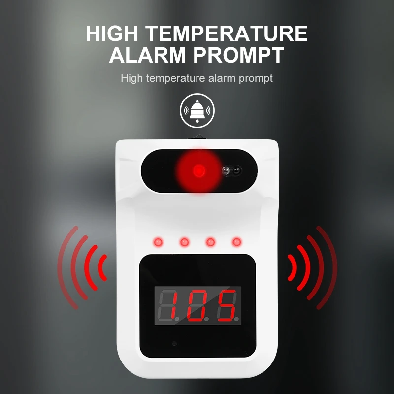 

Wall-Mounted Thermometer with Bluetooth, Non-Contact Digital Detection, with Alarm Function, Suitable for Schools