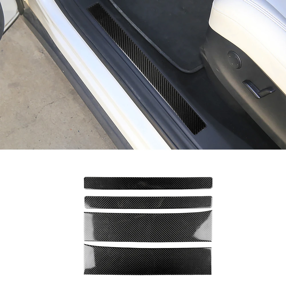 

Наклейка на порог автомобиля Tesla Model-X из углеродного волокна