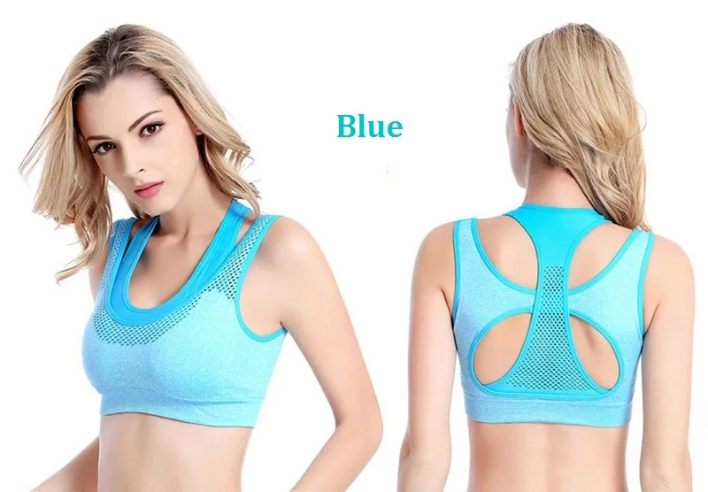 elegant blue SEXYWG спортивный бюстгальтер, топы для йоги, противоударный поддельный спортивный жилет из двух частей, майка для бега, фитнеса, тренажерного зала, нижнее белье, Укороченный бюстгальтер пуш-ап - Цвет: elegant blue