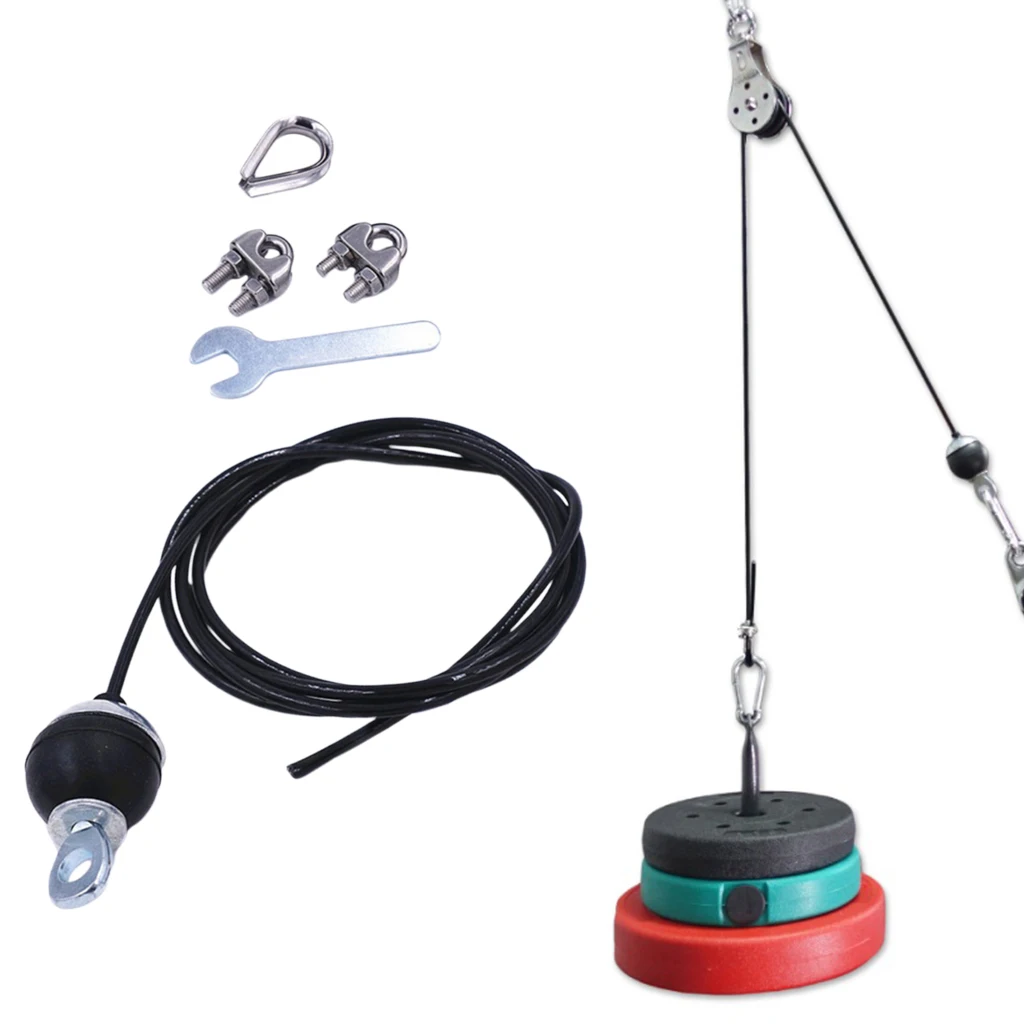 

Fitness Equipment Arm Biceps Triceps Machine Accessories Wires Pull Rope Roller Wrist Hand Caliper Strength Training