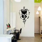 Креативная голова Будды, буддистская настенная наклейка, религия, домашний декор, наклейка для спальни, искусство, самоклеящиеся фрески