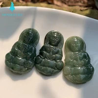 100 real natural burma jade guanyin necklace pendant green myanmar jade women children jewelry good luck best gift