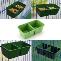 feeder plastic double bird pigeons cage high quality feeding food water bow cups