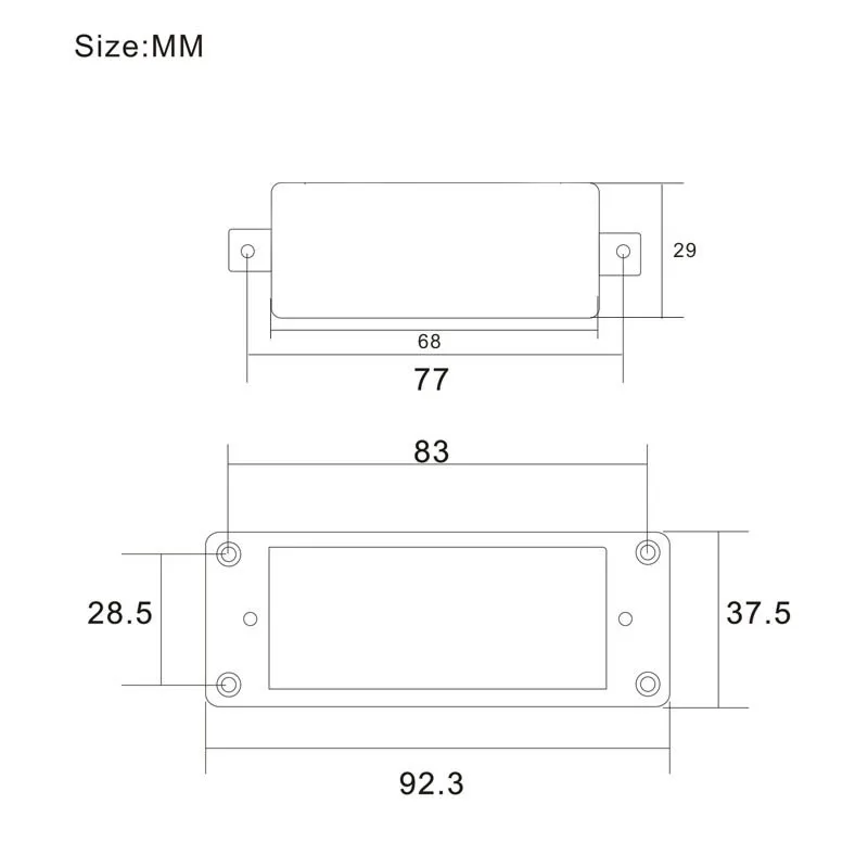 LP 6 строка мини герметичный Humbucker с металлической пикап круглым воротником