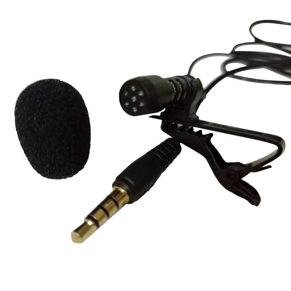 

Universal Portable 3.5mm Mini Computer Microphone Lapel Lavalier Clip Mic for Lecture Teaching Conference Guide Studio