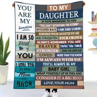fleece blanket to my daughter son wife letter printed quilts air mail blankets positive encourage and love gifts throw blanket