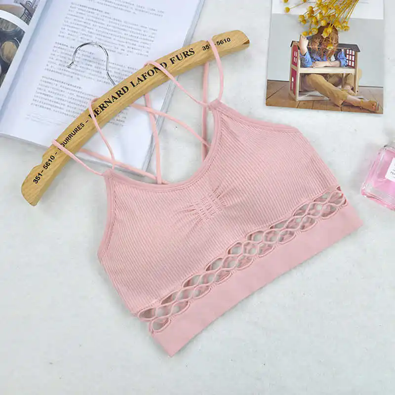 

Sports Vest Tops Bra Women Fitness Crop Detachable Workout Tank Padded Gym Beauty back bra