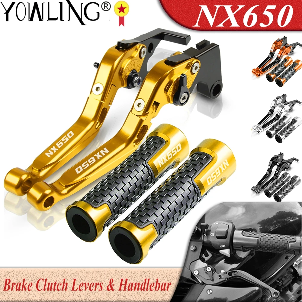 

For HONDA NX650J-X NX650 NX 650 J-X 1988-1999 1998 1997 1996 1995 1994 1993 Motorcycle CNC Brake Clutch Levers Handle Bar Grips