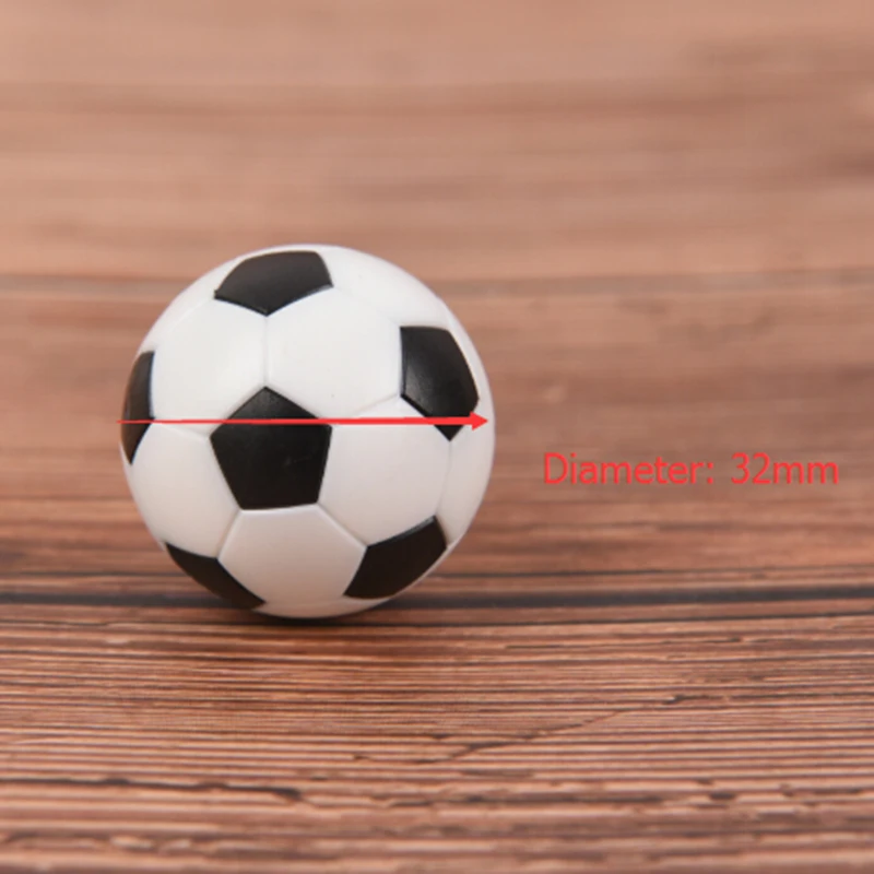 Черно-белый экологически чистый полимерный Настольный футбольный Настольный мяч, 2 шт., футбольные мячи, детский футбольный мяч 32 мм