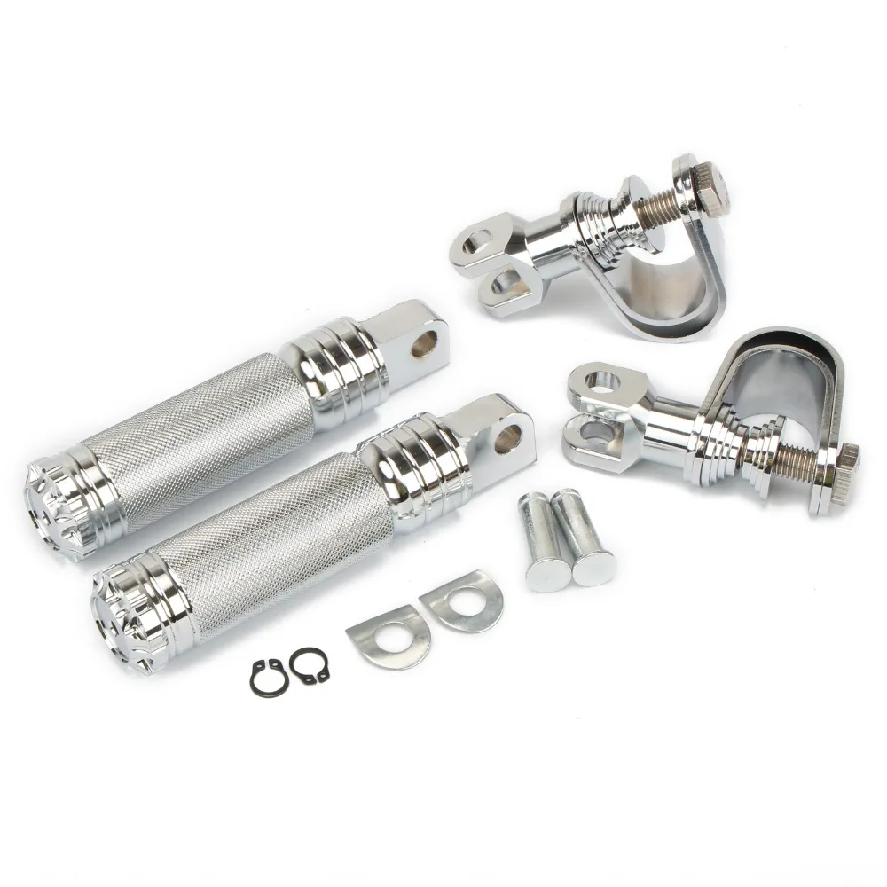 A 1 пара 1-1,2" мотоциклетные подножки защита двигателя для Harley Dyna Electra Glide CVO FLHT FXDL - Цвет: A