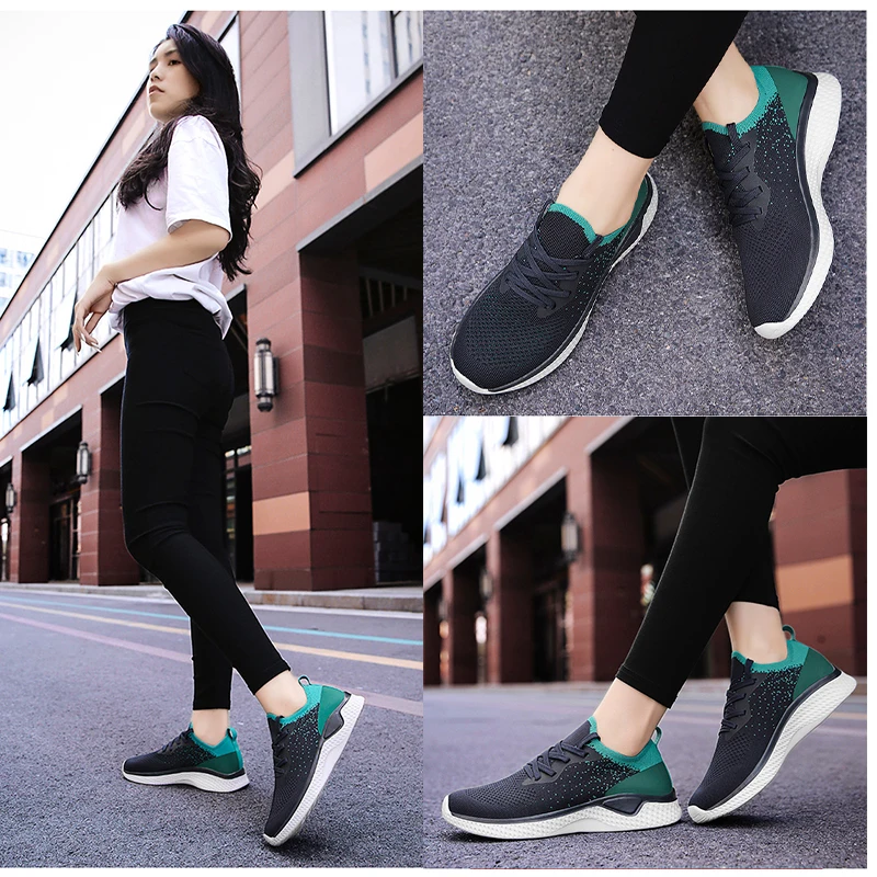 

Lcxmnd New Women's Sneakers Spring And Autumn Flying Woven Breathable Running Shoes Trend Lightweight Sports Casual Women Shoes