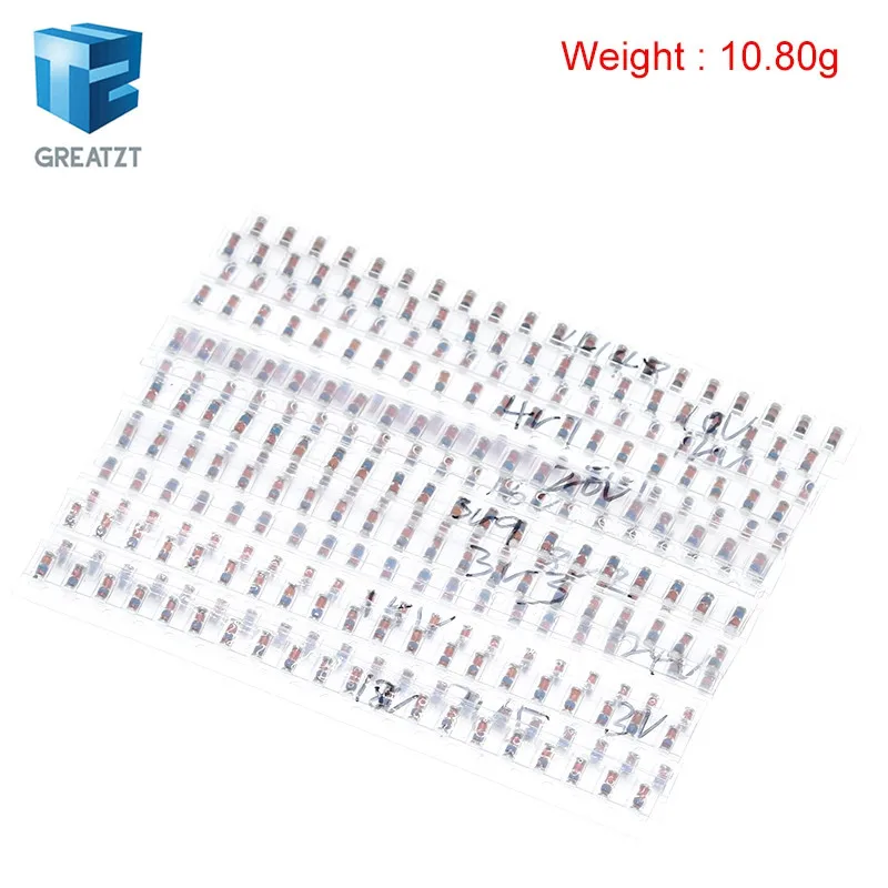 TZT LL34 SMD Зенер пакет диодов 1/2 Вт 3в 24в 15 видов * 20 шт = 300 1N4148 комплект|Диоды| |