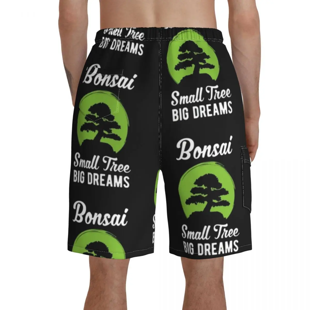 

Bonsai Tree Board Shorts Polyester Swimming Trunks Bathing Pattern Men Swim Trunks