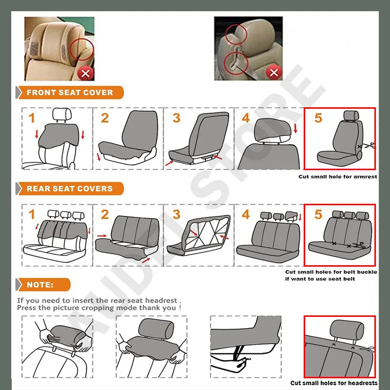 Autoyouth полный набор сиденье автомобиля включает универсальный fit разделить заднее