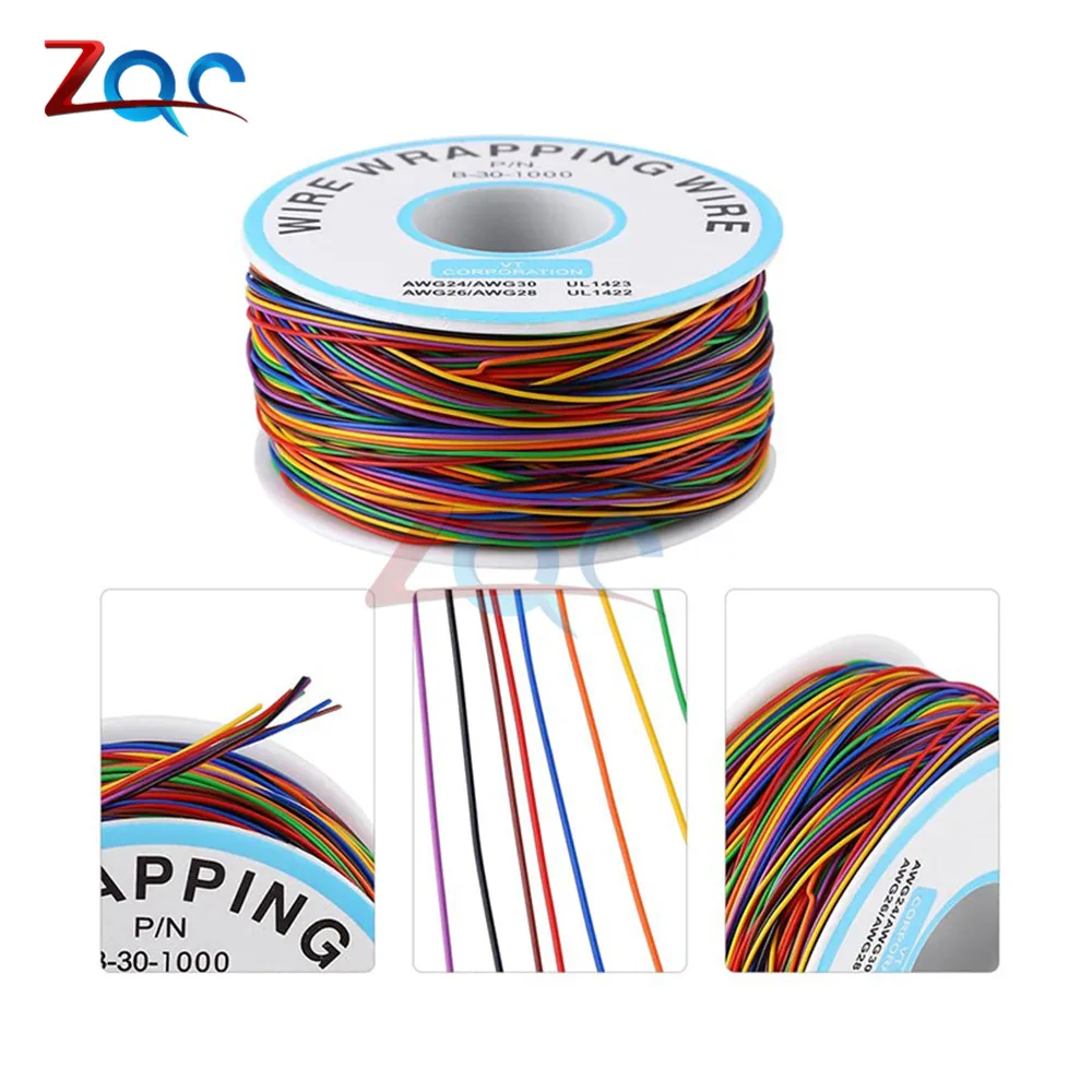 Кабель для обмотки изоляции 250 м разные цвета P/N B 30 1000 30AWG 8 проводов цвет интерьера