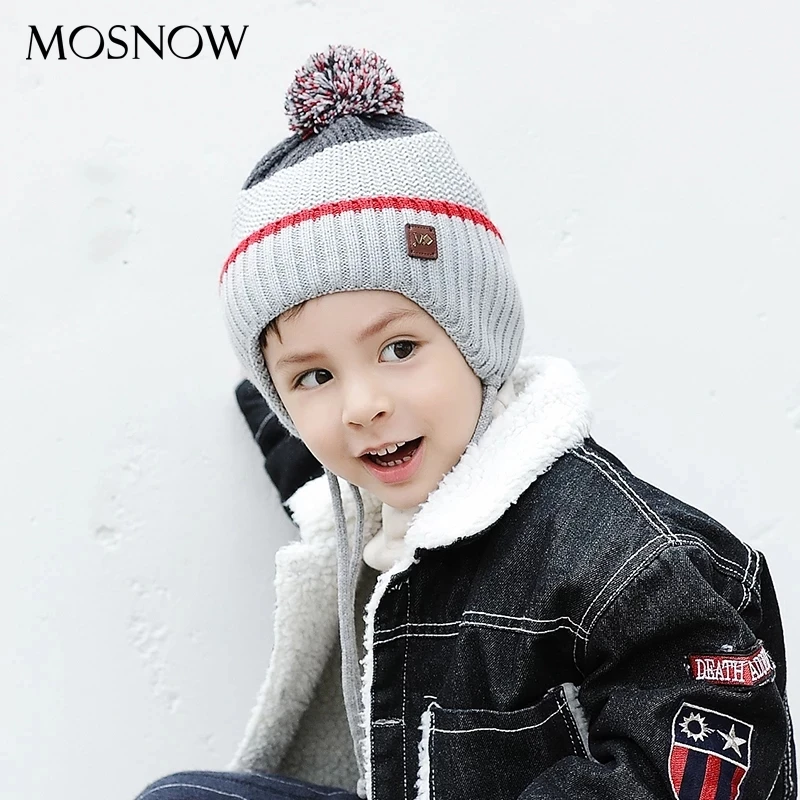 Зимняя шапка вязаные шапки для мальчиков и девочек хлопковые однотонные