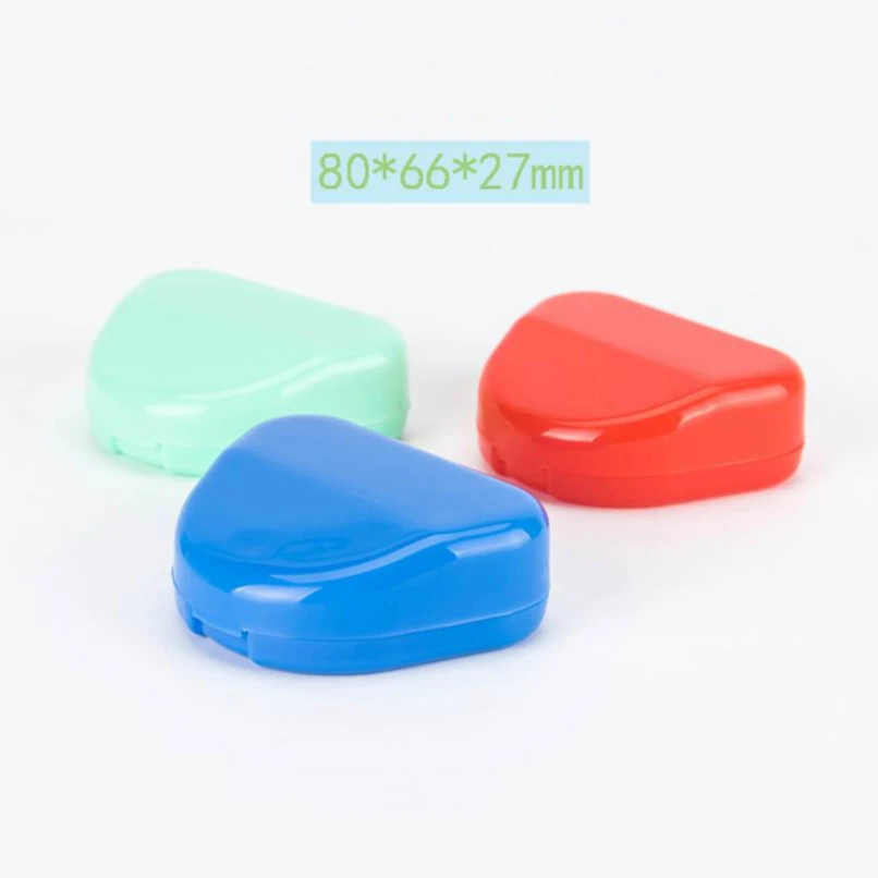 Оптовые треугольные зубные протезы емкость для хранения вставной челюсти