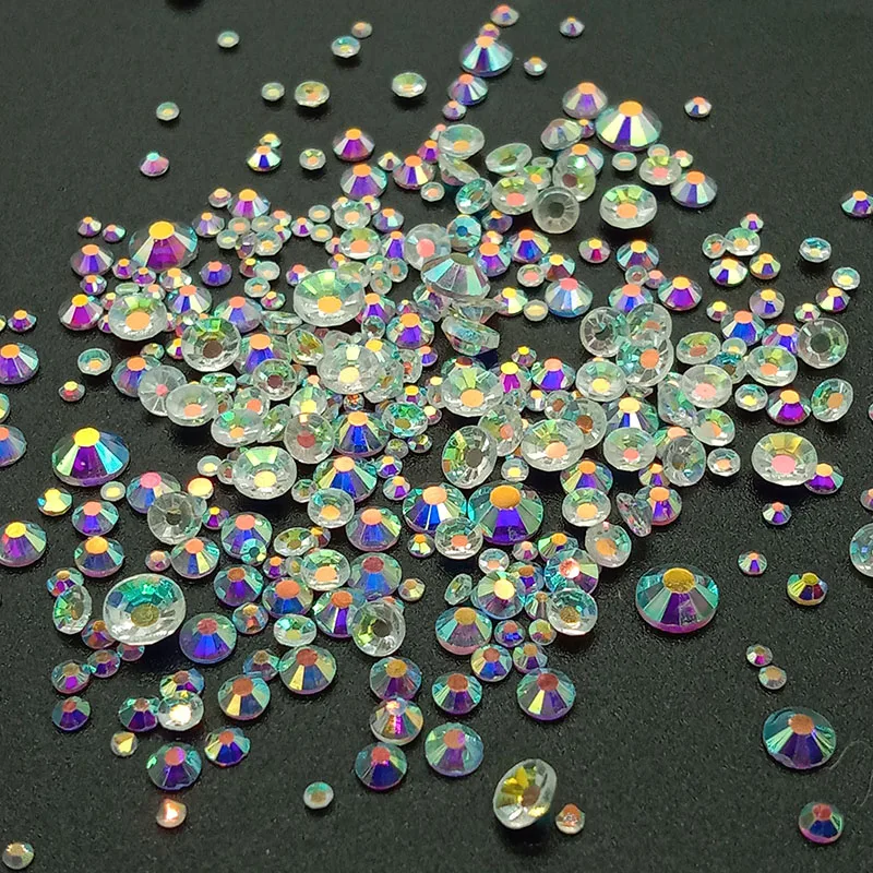 SS3 SS30 Хрустальные Стразы AB без горячей фиксации цветные стразы блестящие для