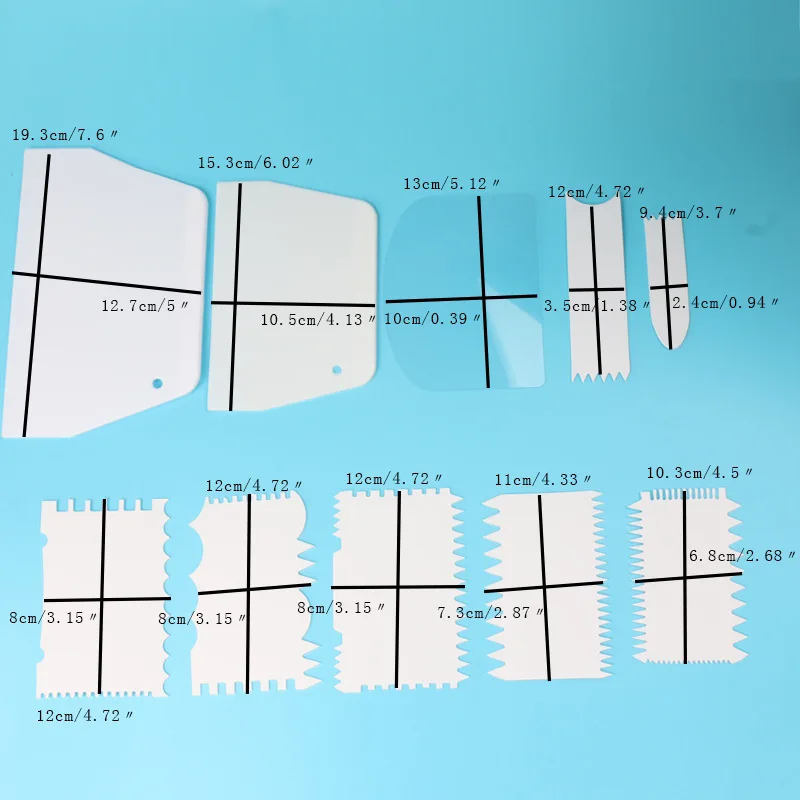 Пластиковый крем для торта Ракель пластик да скребки зубов 10 шт. бумажный набор