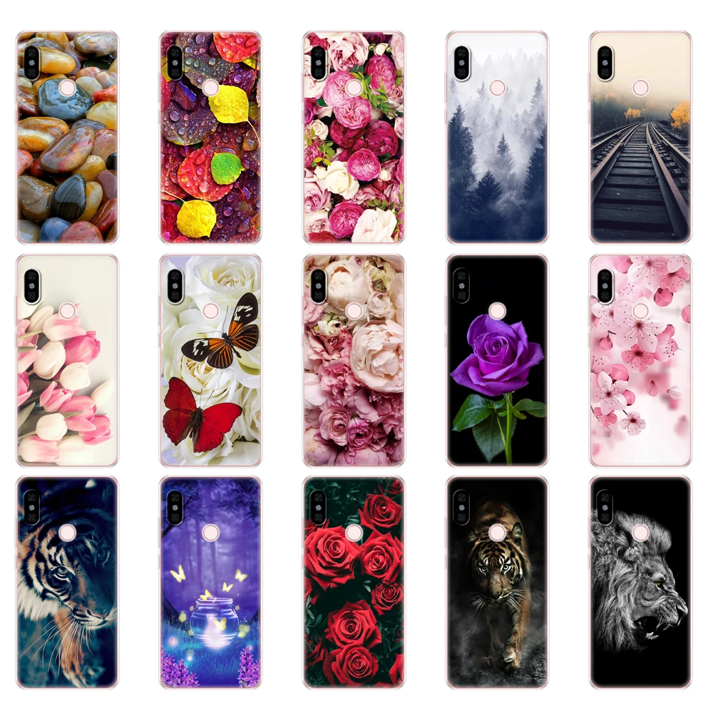For xiaomi Redmi Note 6 Pro Case 6.26'' Silicone Soft TPU Back Cover For xiaomi Redmi Note 6 Pro Case Note6 Pro 6Pro Case flower