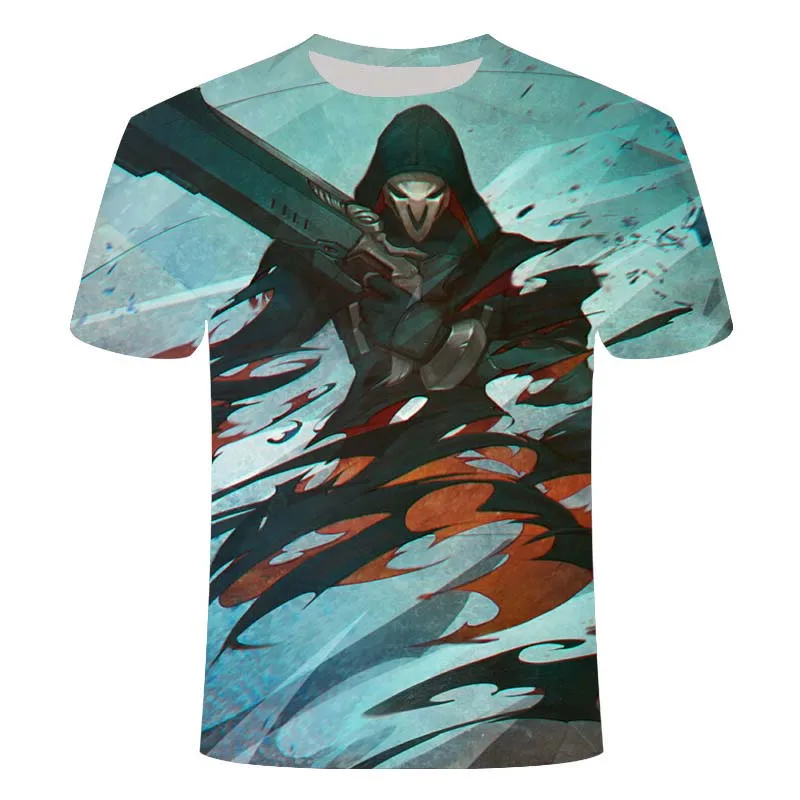 

2021 e-sports game Overwatch 3DT shirt men's fashionable e-sports battlefield men's t-shirt game pattern 3D clothes110/6XL