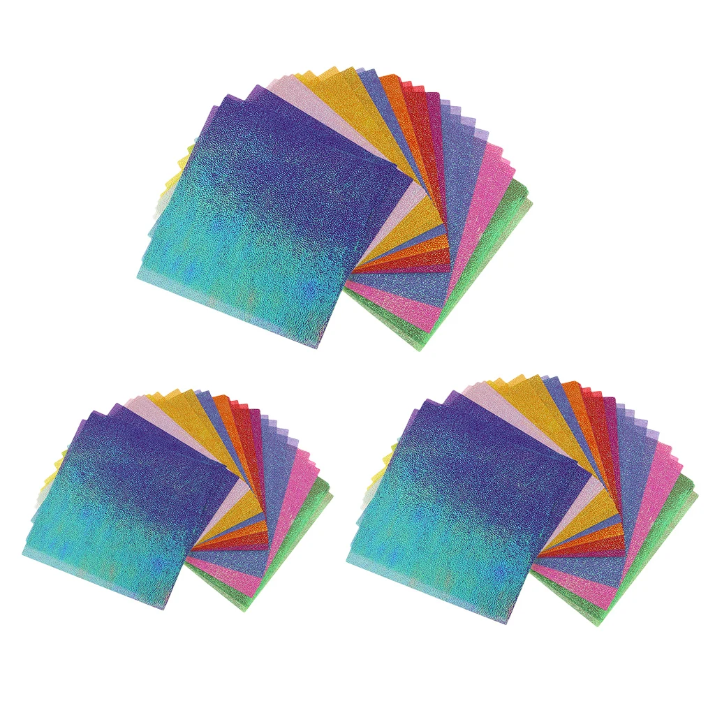 

50 PCS Glitter Craft Colorful Paper Card DIY Handmade Hobby Craft Paper Scrapbooking Papers