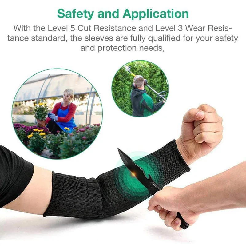 Anti Cut Gloves and Sleeve Guard Grade Level 5 Security Supplies Safety Arms Work Protection Tool | Безопасность и защита