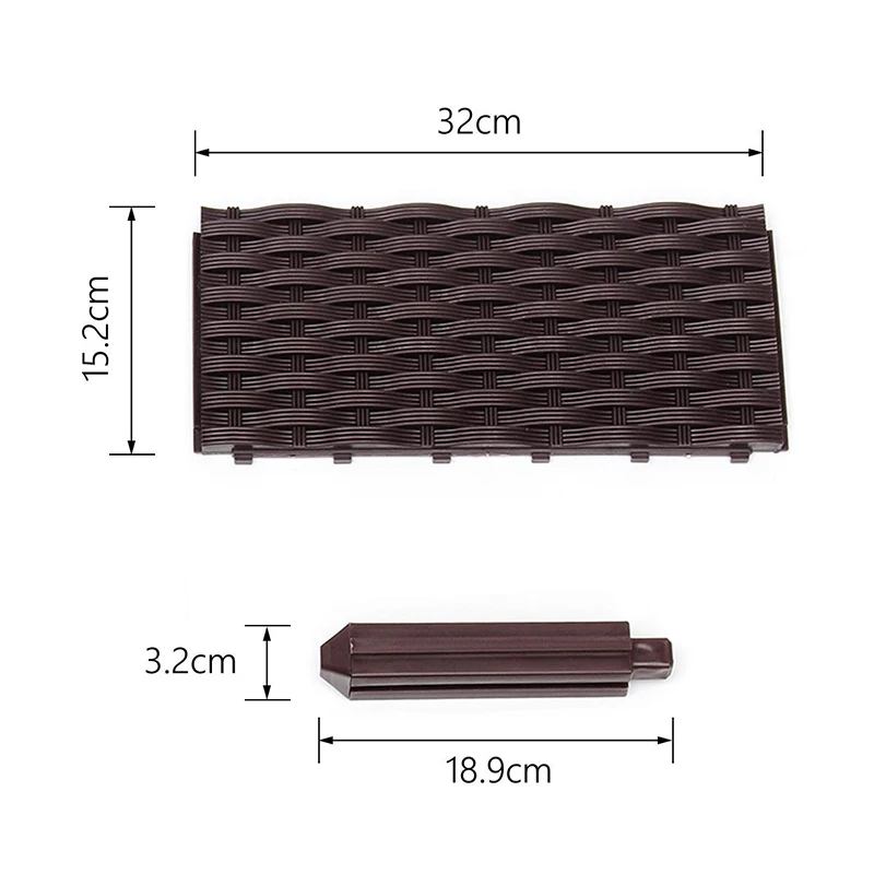

Rattan Plastic Planting Box Balcony Vegetable Grooves Planter Box Kit Spliced Planting Trough for Courtyard/Roof/Garden
