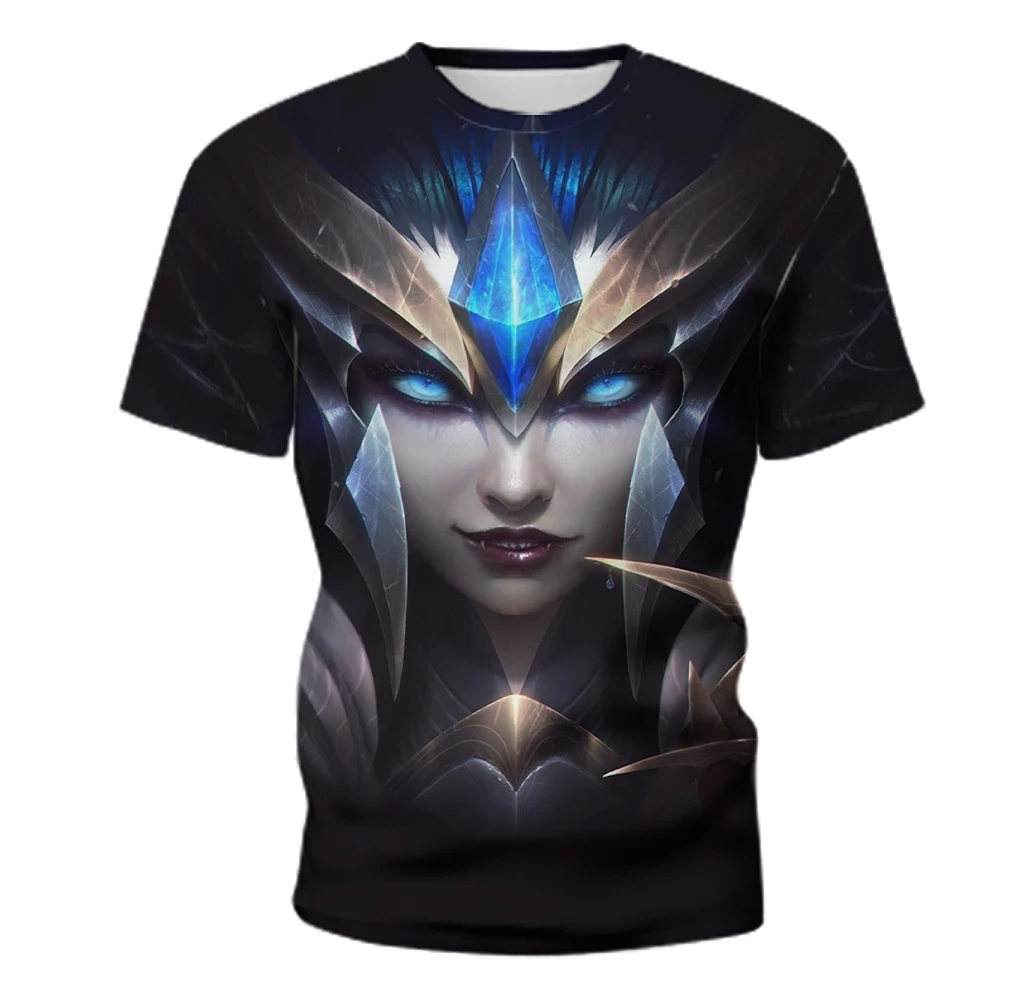 

2021 Summer New Men's T-shirt 3D Anime Hero Character Graphic Print T-shirt Youth Casual Fashion Round Neck Hip Hop Short Sleeve