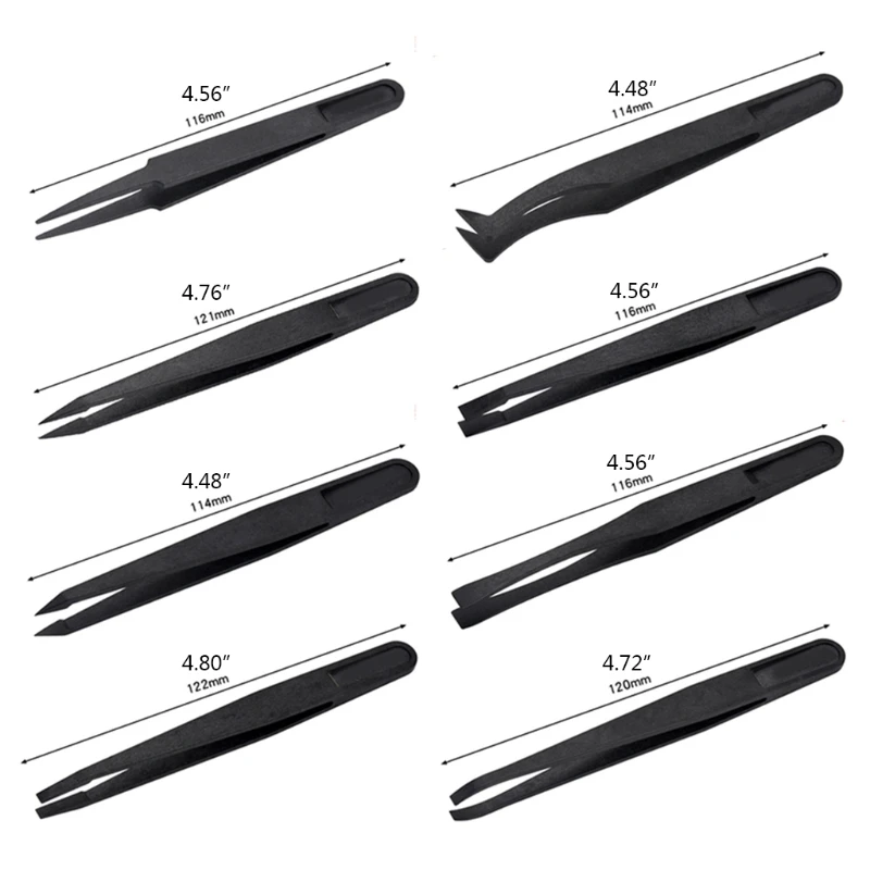 

8 Pcs Epoxy Resin Mold Tweezers Set Nail Art DIY Picking Tools Anti-static Precision for DIY Crafts Jewelry Making
