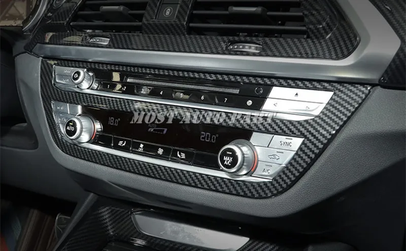 Стильная центральная консоль из углеродного волокна панель CD для BMW X3 X4 G01 G02 2018 2021