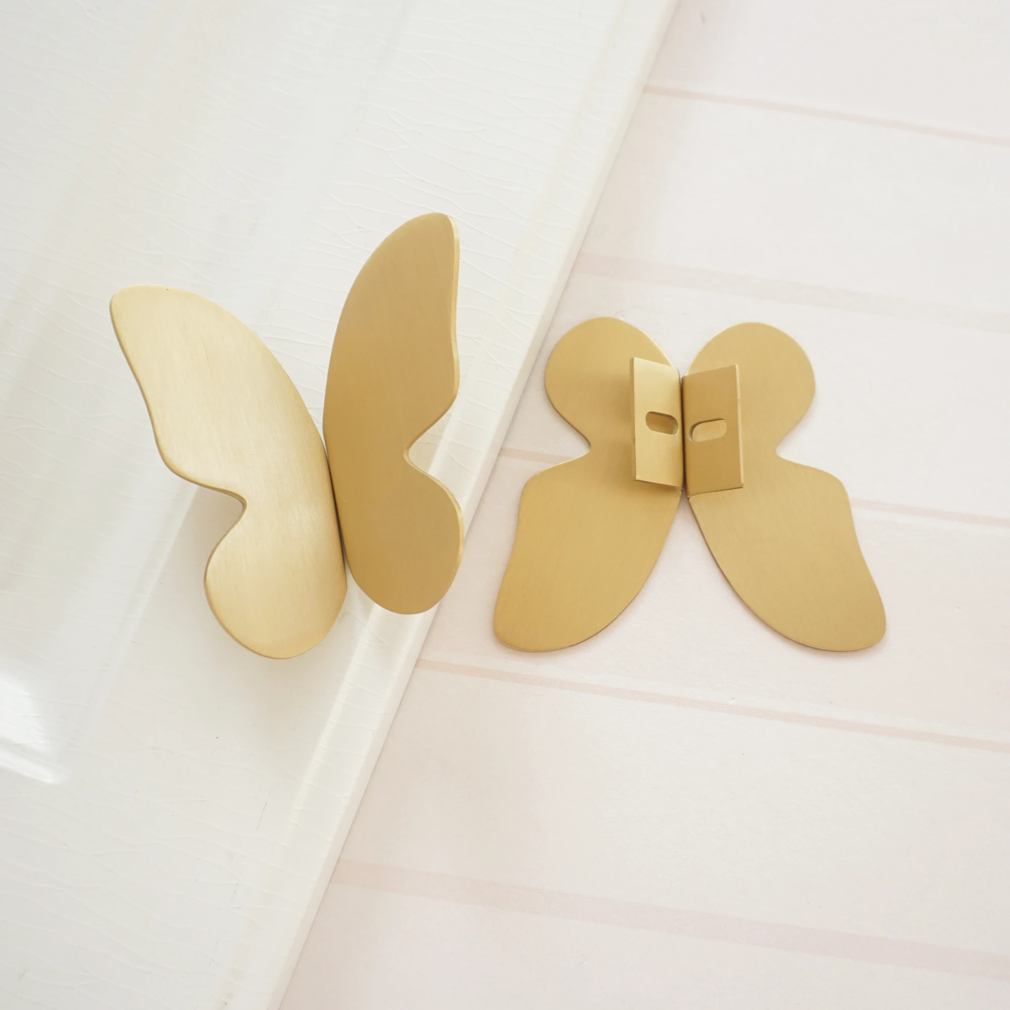 Медь Batterfly ручки для ящика комода латунная ручка двери шкафа уникальные детской