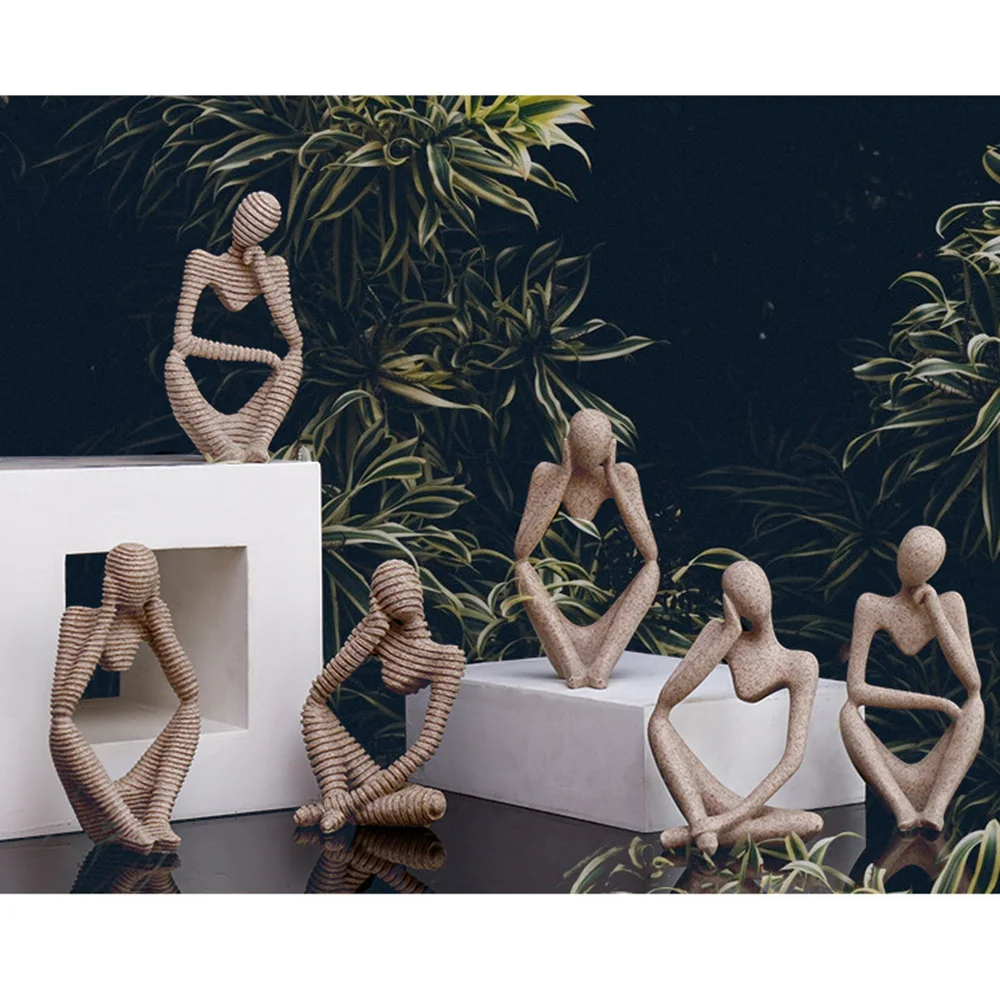 Форгетивные статуи из смолы креативные абстрактные фигурки людей скульптуры