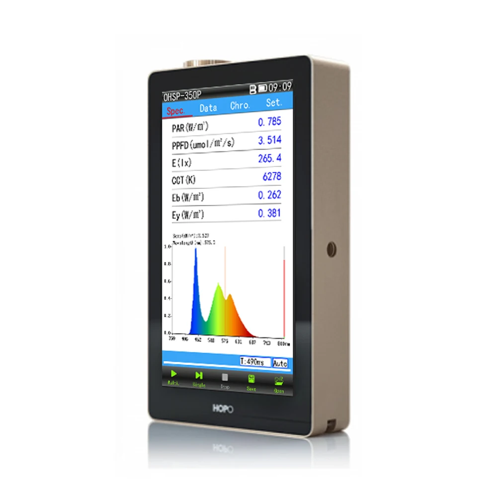 Lux CCT CRI PAR PPFD Test Portable LED Light Spectrometer OHSP350P | Инструменты
