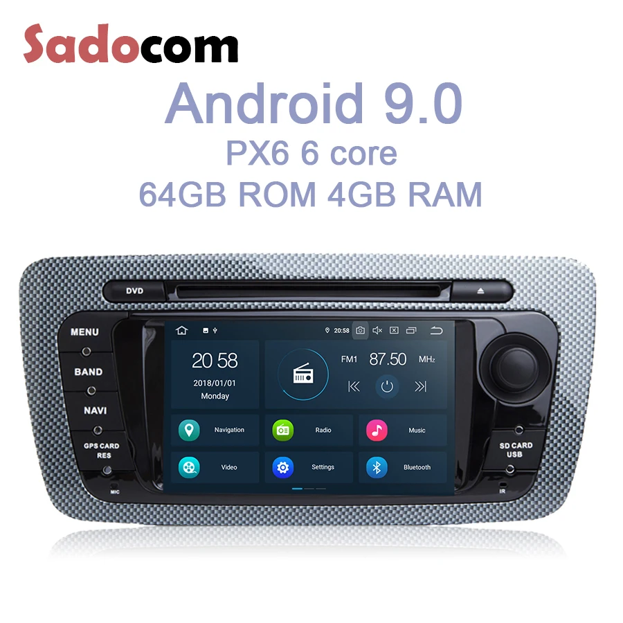 PX6 2din Android 9 0 6 ядерный 4 Гб ОЗУ 64 ПЗУ автомобильный навигатор dvd плеер gps RDS Авторадио