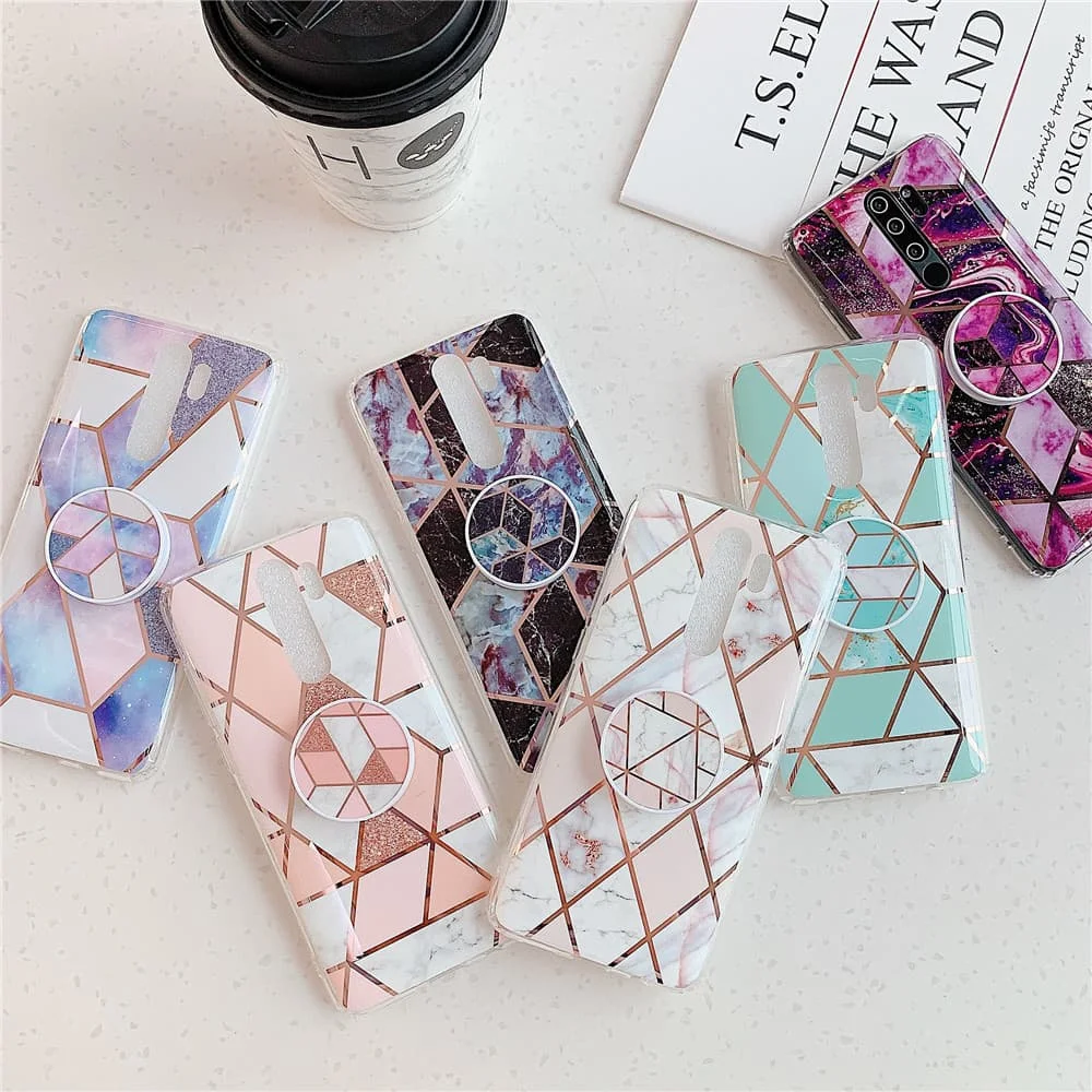 

For Xiaomi Redmi 8A Note 8 7 6 Pro 9 Max 9S Marble Case Shockproof Silicone Cover Soft Mobile Phone Accessories Xiomi-redmi-8