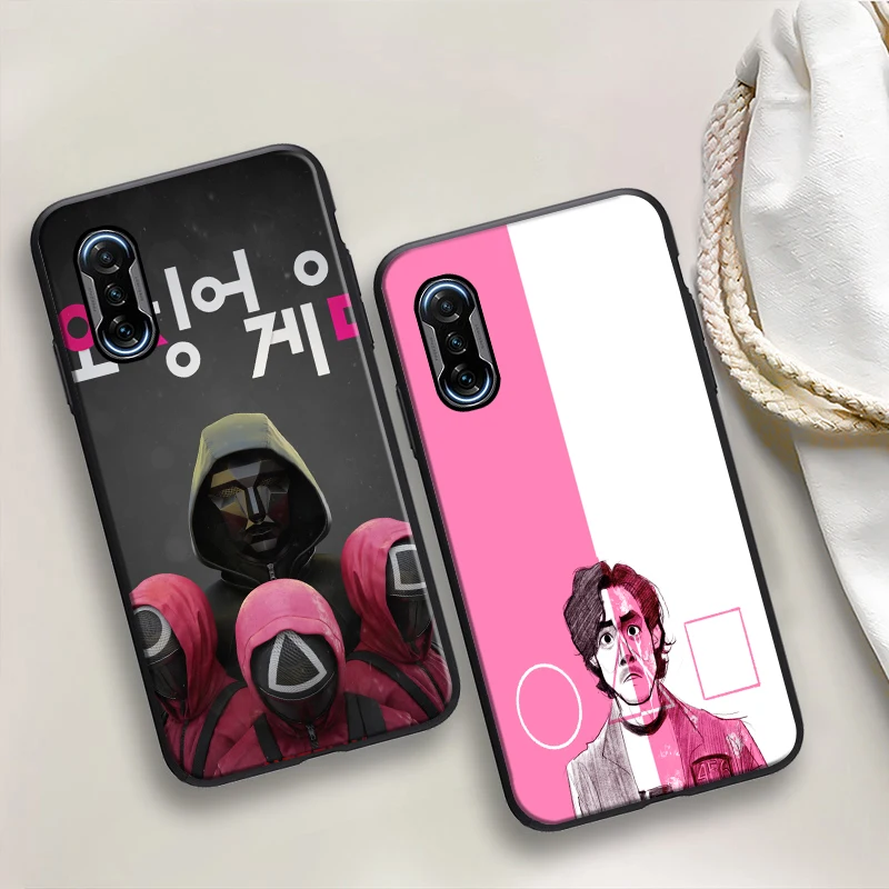 

Squid Game Cartoon Phone Case For Xiaomi POCO X3 Pro X3 NFC F3 Pro GT M3 Pro For POCO F3 GT Funda Cases Coque