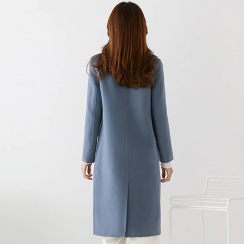 

Сезон осень-зима; 2020 новые женские туфли в стиле «пэчворк» с Фуркальные вручную Двусторонняя Шерстяное пальто женское с v-образным вырезом, ...