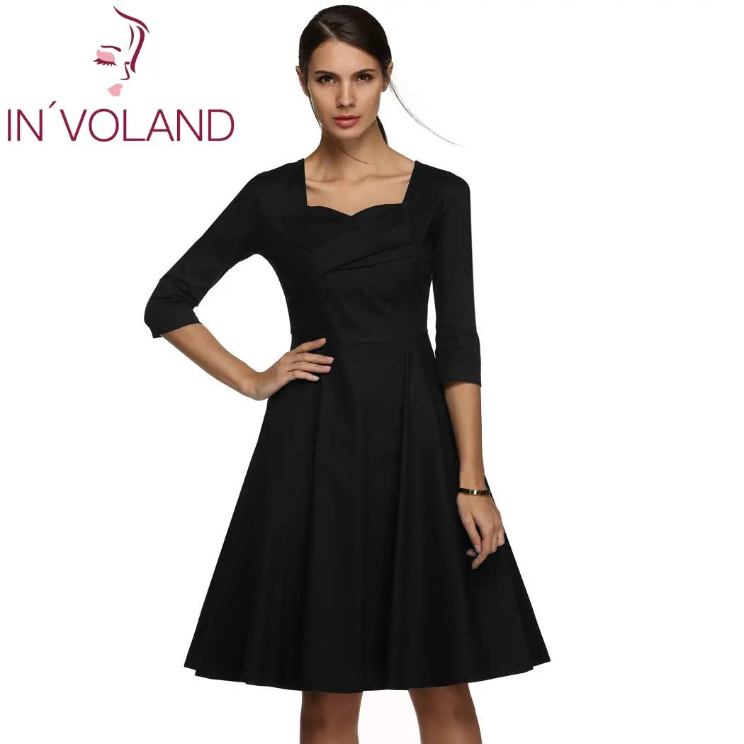 Женское винтажное элегантное платье Повседневные Вечерние платья в горошек с