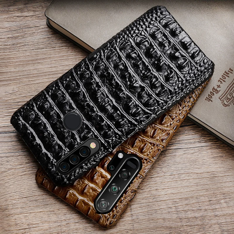 

Leather Phone Case For Huawei P20 P30 lite P40 Pro Nova 5T Case For Honor 8X 9X 10 20 30 30s Pro Cowhide Crocodile Back Cover